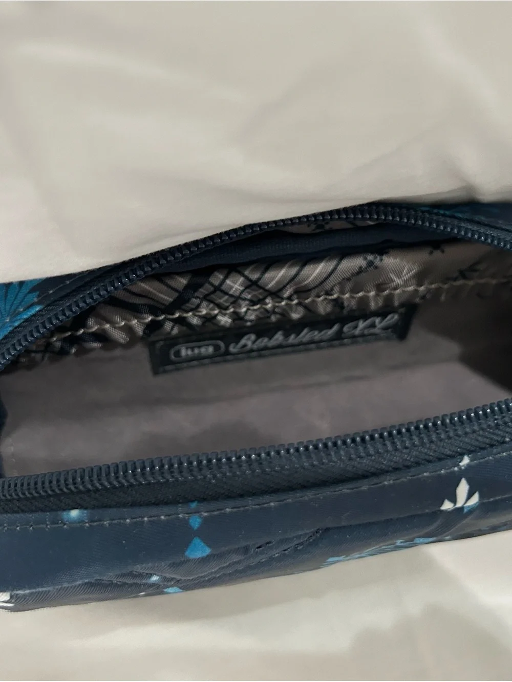 Lug Navy Blue Snowflake Eyeglass Case and Pill Holder